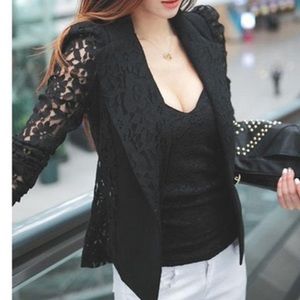 Black Lace Blazer